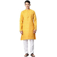 Luxrio Kurta For Men Long Regular Fit(Ktln-29-38) Yellow