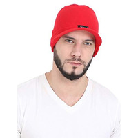 Fabseasons Unisex Cotton Cap (Wc47_Red_Free Size)