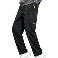Vogaan Casual Solid Men's Regular Cargo Pants With Multiple Pockets | Cotton Cargos For Men | Men Cargo Pants (Black-32)