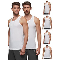 Xyxx Men's Ace Premium Cotton Modal Round Neck Vest Pack Of 6 (White;White;White;White;White;White; M)