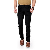 Kargeens Slim Men's Stretchable Low Rise Jeans Pant For Casual Stylish Cotton Blend Denim (K2103_Black_34)