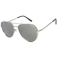 John Jacobs | Polarized & Uv Protection Sunglasses For Men & Women | Silver Black Grey Mirror Full Rim Aviator Jj S12971-C3