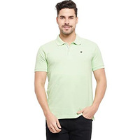 Cantabil Cotton Blend Light Green Regular Fit Solid Polo Neck Half Sleeve Casual T-Shirt For Men | Half Sleeves Polo T-Shirts For Men | Mens Polo Neck Solid T-Shirt (Mtsh00181_Ltgreen_Xl)