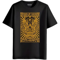Indissh Music Band Gnr-A7 Printed Regular Half Sleeves Cotton T-Shirt - Xl | Black