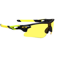 Peter Jones Men's Wrap Around Sports Uv Protected Sunglasses For Driving, Biking, Cycling With Hd Night Vision Lenses (Yellow, Free Size)