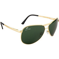 Aislin Toughened Glass Aviator Sunglasses For Men - (Dark Green G-15 Lens | Golden Frame | Large Size | Rb3486)