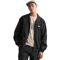 Tribe Men's Polyester Standard Length A-Line Coat (J103_1_L_Black1_L)