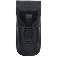 Portable 1000D Nylon Eyeglasses Case With Buckle Hard Shell Sunglasses Shockproof Protective Outdoor Storage Box (Black)
