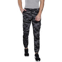 Dennis Lingo Camouflage Print Cotton Men's Casual Drawstring Joggers, Straight Fit, Mid Rise, Ankle Length Athletic Track Pants, Workout Pants With Pockets, Sportswear For Men, Trousers