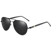 Roshfort Polarized Sunglasses For Men And Women Uv 400 Protection Aviator Shape Cooling Goggles Black Shade Sunglass (Italic) (Italic Black)
