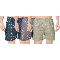 Raploch Men's Boxers For Inner Wear, Shorts For Men, Regular Wear,Fabulous Colors (Xl) - Cotton Printed Regular Boxer Shorts Multicolour