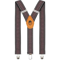 Peluche Honeycomb Black Coloured 3.5Cm Strap Width Elastic Suspenders For Men