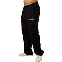 Fuaark Pinnacle Pocket Pants Men, Comfort Loose/Oversize Fit Trousers Track Pants (M, Black)