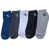 Zensoo Men Ankle Length Cotton Socks Multicolored Pack Of 5