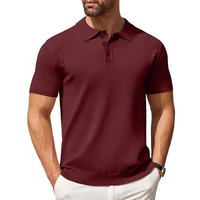 Men's Solid Polo Collar T-Shirt | Casual Half Sleeves Regular Fit | Comfortable & Classic Short Sleeve Polo For Everyday Wear Maroon
