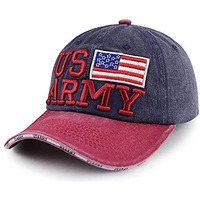 Aavjo Men's Cotton Cap (Pack Of 1) (Us-Army_Denim Blue_Free Size)