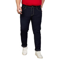 Bigbanana Plus Size Men's Regular Fit Tinted Wash Jeans (Ruther,Navy,7Xl)