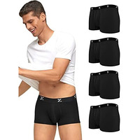 Xyxx Men's Underwear Ace Intellisoft Antimicrobial Micro Modal Trunk Pack Of 5 (Black;Black;Black;Black;Black; M)