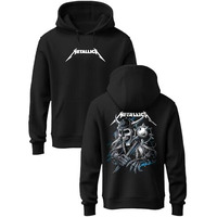 Indissh Hoodies | Unisex Hoodie Sweatshirt Music Front Back Printed For Both Girls And Boys Mu-Metal2 | Blk-L