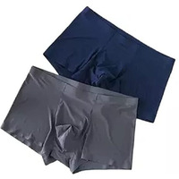 Dhruva Sales Ultra-Soft Lycra Underwear For Mens And Boys| Ice-Silk Men's Short | Underwear | Men's Brief Boxer Multi Color Pack Of 2 (L)