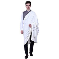 Swi With Label Stylish Men's Woven Wool Lohi/Shawl/Chadar (Mt3_White_Free Size)