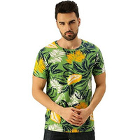 Veirdo Men's Regular Fit T-Shirt (Tsh_99_B102_L_Green_Large)