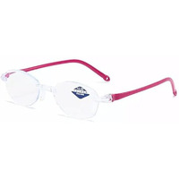 Augen Blue Block Rimless Reading Glasses Pink Clear Unisex Free Size Power (+2.50, Pack Of 1)