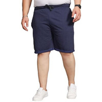 Bigbanana Plus Size Men's Regular Fit Jacquard Shorts (Jaan-Navy,Navy,7Xl)
