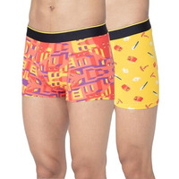 Bummer Printed Micro Modal Trunks Underwear For Men  Ultra Soft & Breathable, 3 X Softer Than Cotton, Stretchable For Ultimate Comfort & Style, Combo Pack Of 2 (A Shark Tank Product)