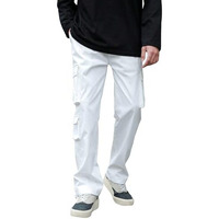 Tagdo Men's Regular Casual Pants (Baggy-Cargo-2032-White-28_White