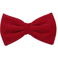 Peluche Solid Essentials Red Velvet Bow Tie