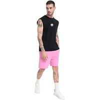 Bewakoof Men's The King Graphic Print Cotton Vest- Oversized Fit, Round Neck, Sleeveless 567767_Black_L