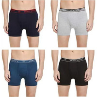 Dixcy Scott Cross Trunk For Men & Boys (Underwear/Trunk/Brief) (100% Cotton Trunk With Spandex Elastic) (Size- 80 Cm-110 Cm) (Multicolour-Assorted) (34 Inch_85 Cm, Pack Of 04 Pcs.)