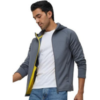 Xyxx Men Cotton Rich Hoodies, Regular Fit, Solid, Pack Of 1, Mb11Hd04L, Ash Grey, L