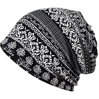 Youstylo - You Are Priority Men's Women's Slouchy Blended Cotton Summer Winter Beanie Skull Multicolor Cap - Sb3034A (Black, Free Size)