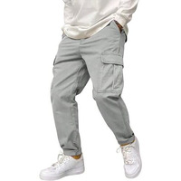 Poshax Cotton Cargo Pants For Men | Cargos For Men (Cargo 131 Grey-M)