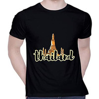 Creativit Graphic Printed T-Shirt For Unisex Thailand Tshirt | Casual Half Sleeve Round Neck T-Shirt | 100% Cotton | D00867-37_Black_X-Large