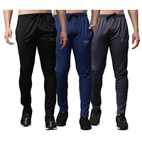 Mack Jonney Men Regular Fit Cotton Blended Round Neck Trackpants(Multicolor_Xx-Large_Pack Of 3)-Ddry__Dd10__Blk__Blu__Gry__03-Xxl, Mid Rise