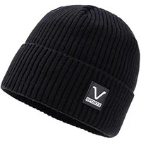 Handcuffs Men's Beanies Winter Hat Skiing Warm Plush Wool Hats Beanie Caps (Black), Free Size