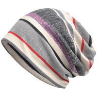 Youstylo Men's Women's Slouchy Blended Cotton Summer Winter Beanie Skull Multicolor Cap - Sb3036B (Grey-Multicolor, Free Size)
