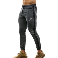 Men's Gym & Sports Wear Stretchable Trackpant With Two Zipper Pockets (Large, Dark Grey)