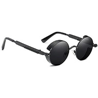 Roshfort Arjun Reddy Black Round Square Sunglasses Unisex (E-3, Black)