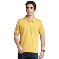Monte Carlo Men's Regular Fit Polo T-Shirt | Half Sleeve | Printed Collared Tee | Casual Everyday Wear | Stylish & Comfortable Tshirt For Men Yellow Xl (Pack Of 1)