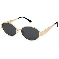 Roshfort Hexagon Sunglasses For Men & Women, Geometric Design, Stylish Uv Protection Sunglasses, Trendy Eyewear For Fashionable Outdoor Look. (Gold Black, D-2)