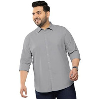 Elyyork Men's Solid Regular Fit Shirt (M-Plus-094Xl_Grey