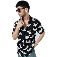 The Souled Store Official Daffy Duck: Go Hawaii Men Holiday Shirts Black