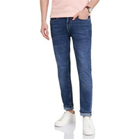 Symbol Premium Men's Slim Fit Selvedge Mid Rise Jeans (Cotton Stretch | Authentic & Crafted) (Sp-S24-M-Dnm-101_Mid-Indigo_32)