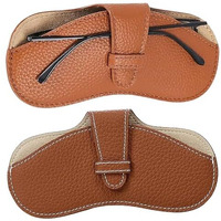 Divue Leather Sunglasses Case, Sunglasses Eyewear Case Artificial Leather Button Cover,Portable Outdoor Travel Holder Eyeglasses Sunglasses Pouch Spectacles For Men & Women (Goggles Cover)