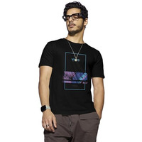 Bewakoof Men's Graphic Printed 100% Cotton T-Shirt - Regular Fit, Round Neck, Half Sleeves