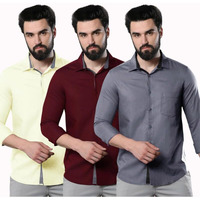Pinkmint Men's Solid Regular Fit Shirt